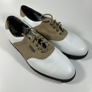 Footjoy Soft-Joys Spikeless Golf Sierra Snug Narrow Women's Size 8.5 M White Tan